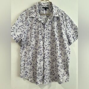 John Varvatos USA Shirt Men’s Size XL Short Sleeve Floral All Over Print